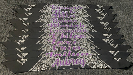 Custom Cheer Name Bandanas
