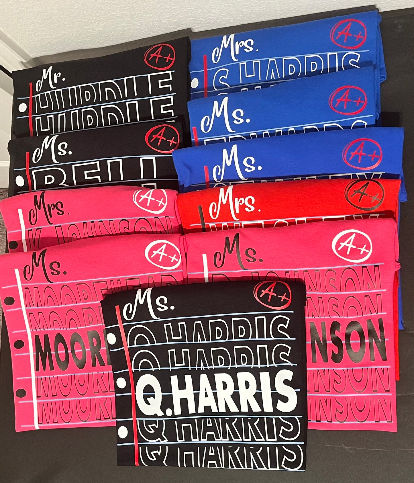 Teacher Name Tees